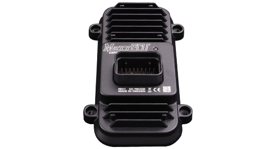 MaxxECU Expansion Module CAN I/O expander in IP68 case, front view