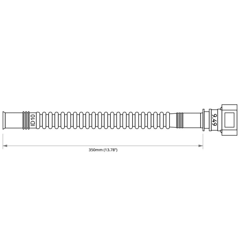 In-Tank 350mm fuel hose : SAE 9.49 Straight - ID10 Main image