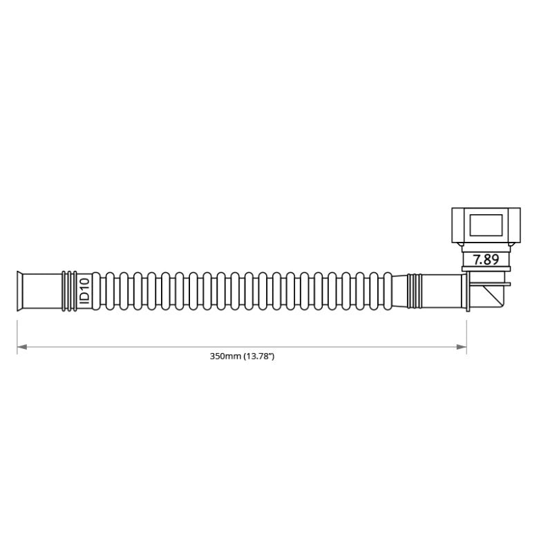 In-Tank 350mm fuel hose : SAE 7.89 90° - ID10 Main image