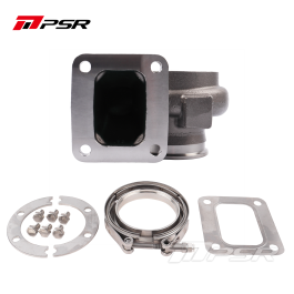 Pulsar PSR PTX35 Turbine Housing for 3576 / 3582 Turbos Stainless STeel T4 Open V-Band Outlet 0.63A/R Main image