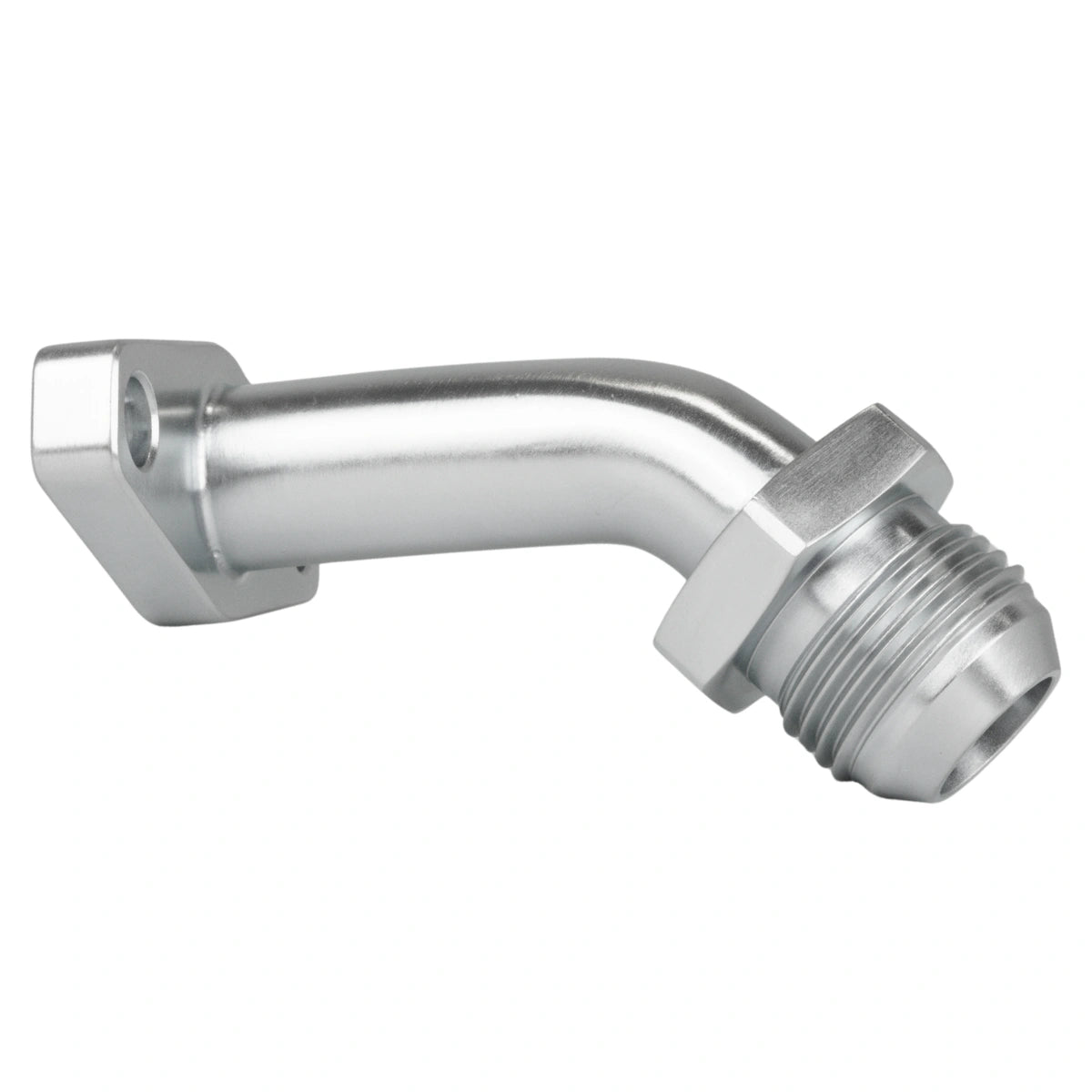 Oil return flange - AN12 long 45° Steel Main image