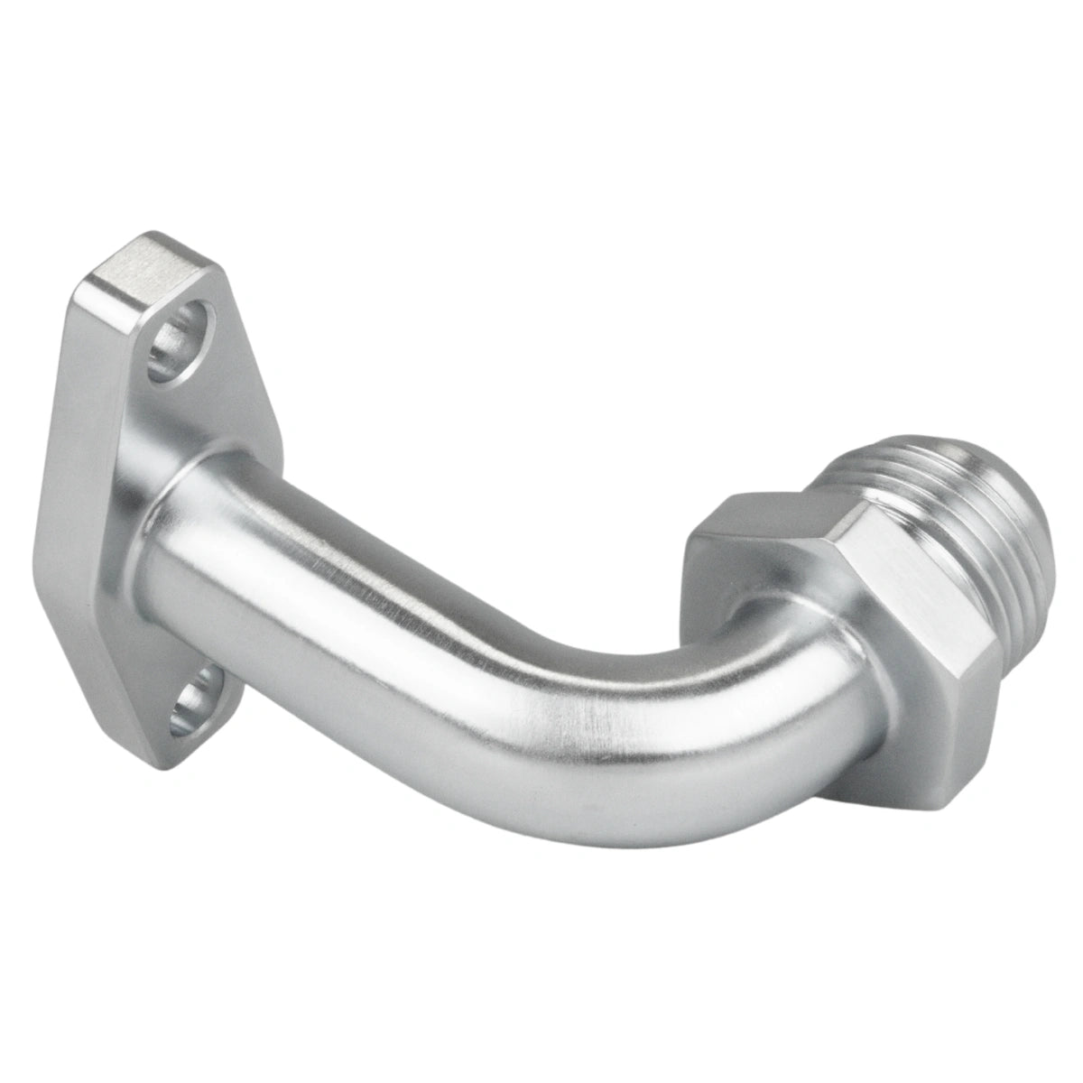 Oil return flange - AN12 long 90° Steel