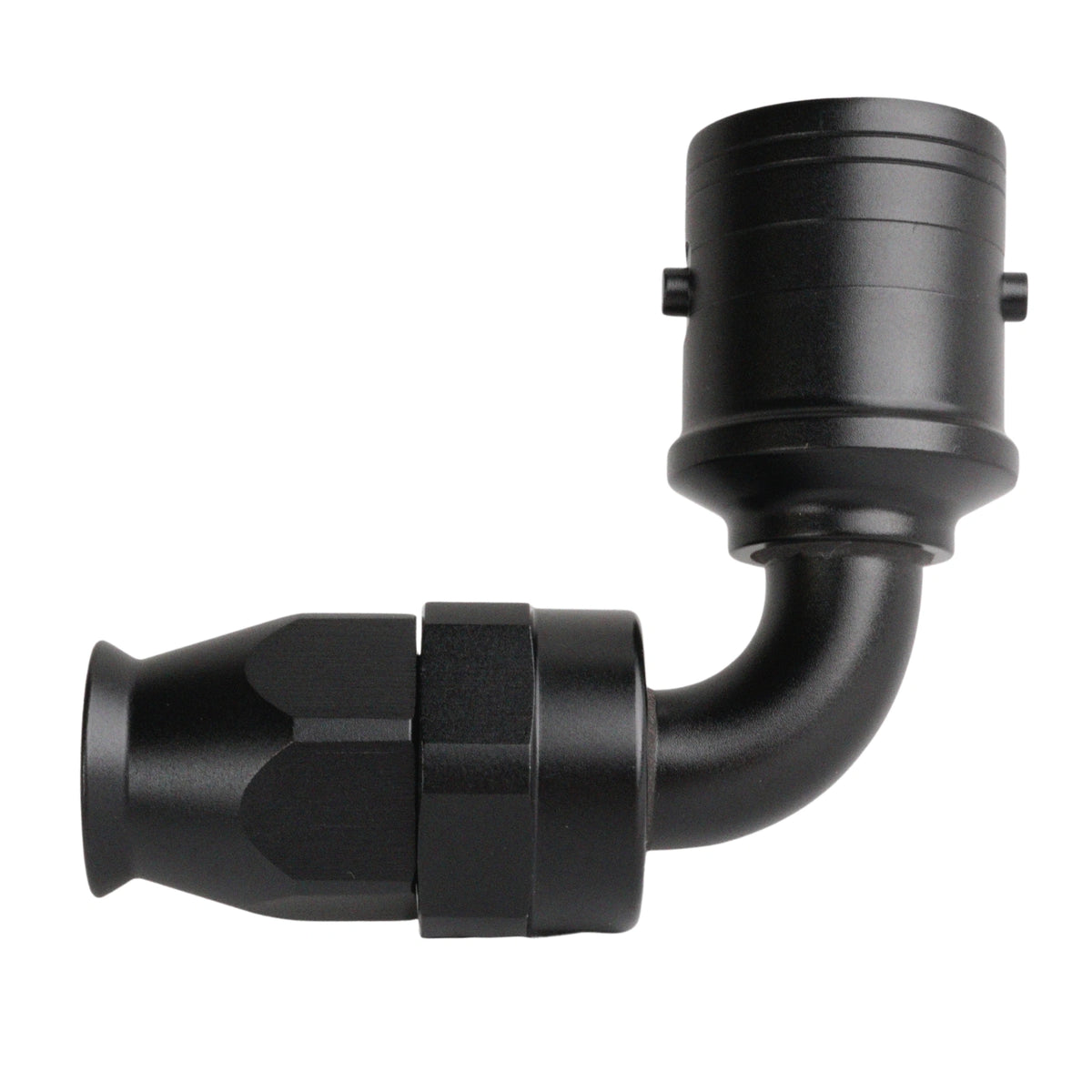 AN8 90° PTFE Quick-Connect hose end