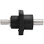 Bulkhead connector Battery cable (5,7mm Quick connector - Cable lug) Black