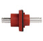 Bulkhead lead-through Battery cable (2x 5,7mm Quick connector) Red