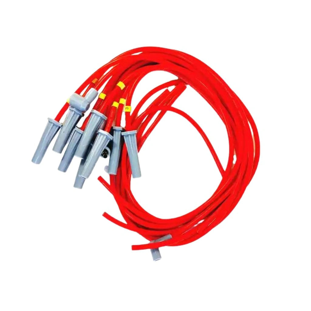 Ignition cable set straight angle Red