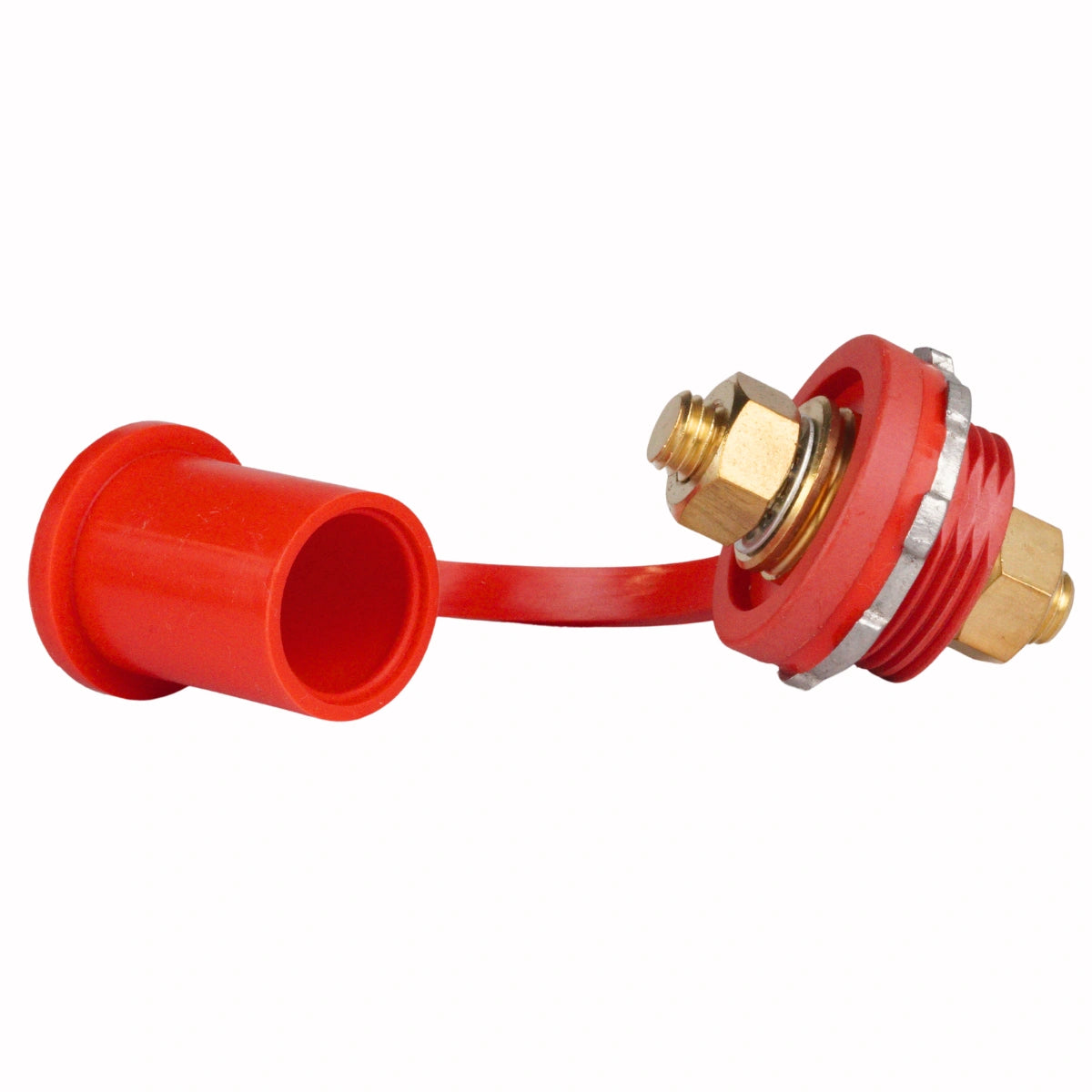 Battery Terminal Bulkhead Feedthrough Positive + (Red)