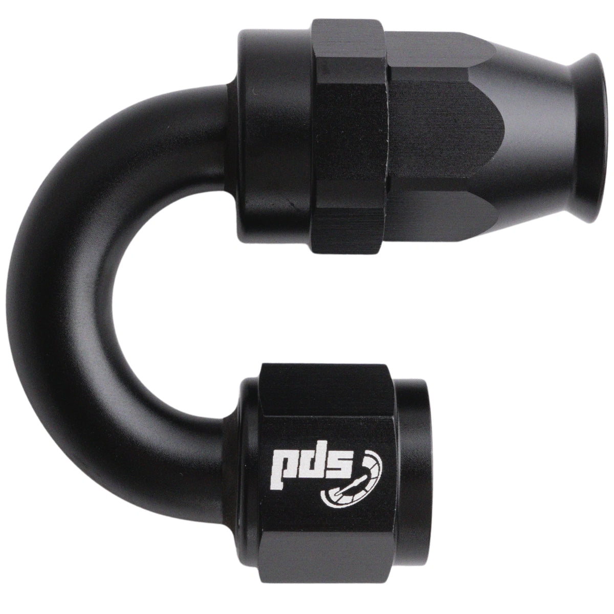 An4 hose end 180 ° PTFE