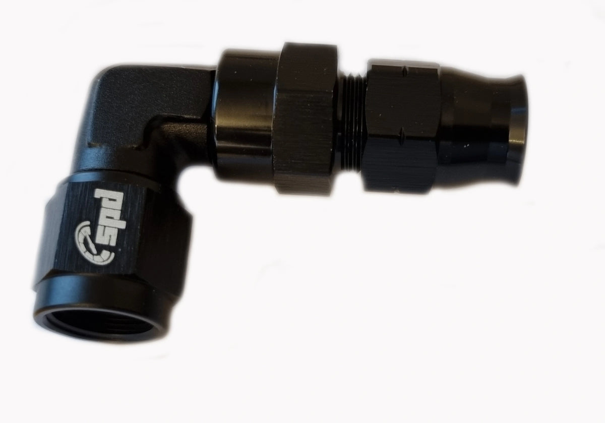 AN6 - 5/16" female Aluminum tube cutter fitting - 90°