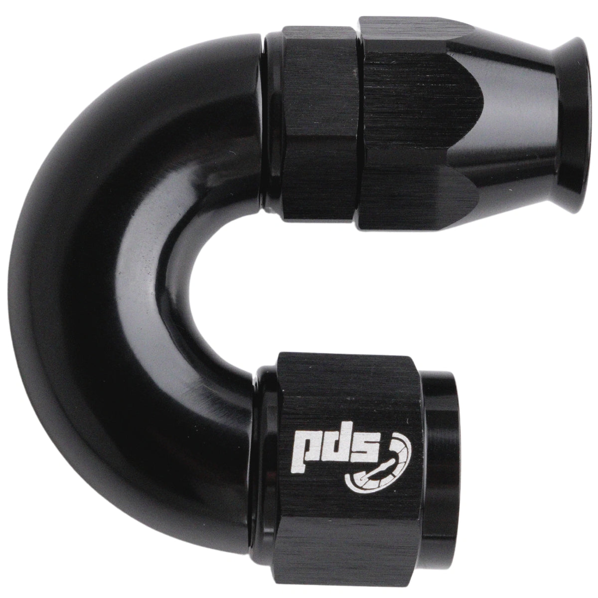 AN8 hose end 180 ° Full flow PTFE Main image
