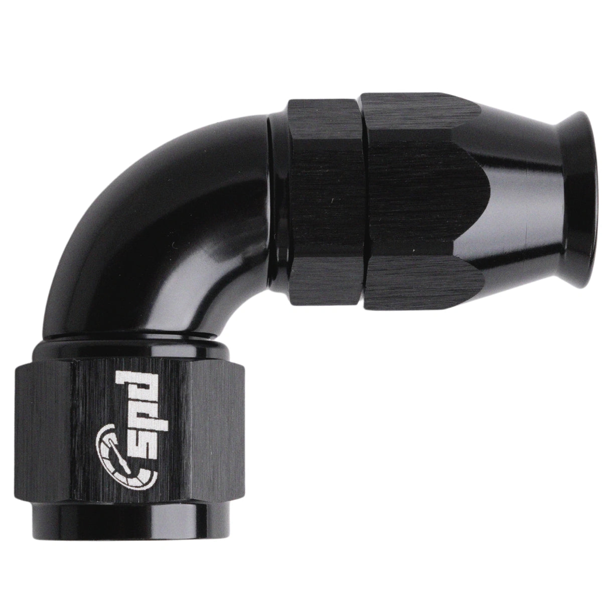 AN12 hose end 90 ° Full flow PTFE