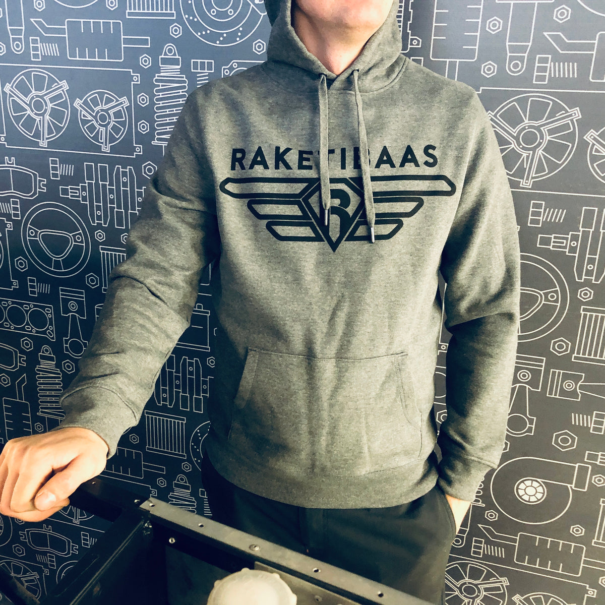 "Raketibaas" Dark Grey Hoodie Main image