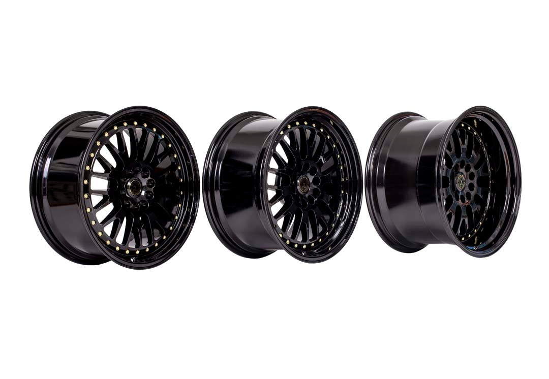 59North D-003 – Gloss Black / Gold Rivets Sekundaarkujutis