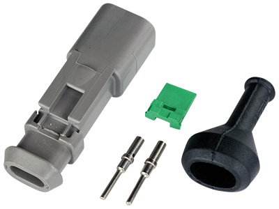 Connector 2-pin DT series female with boot Main image