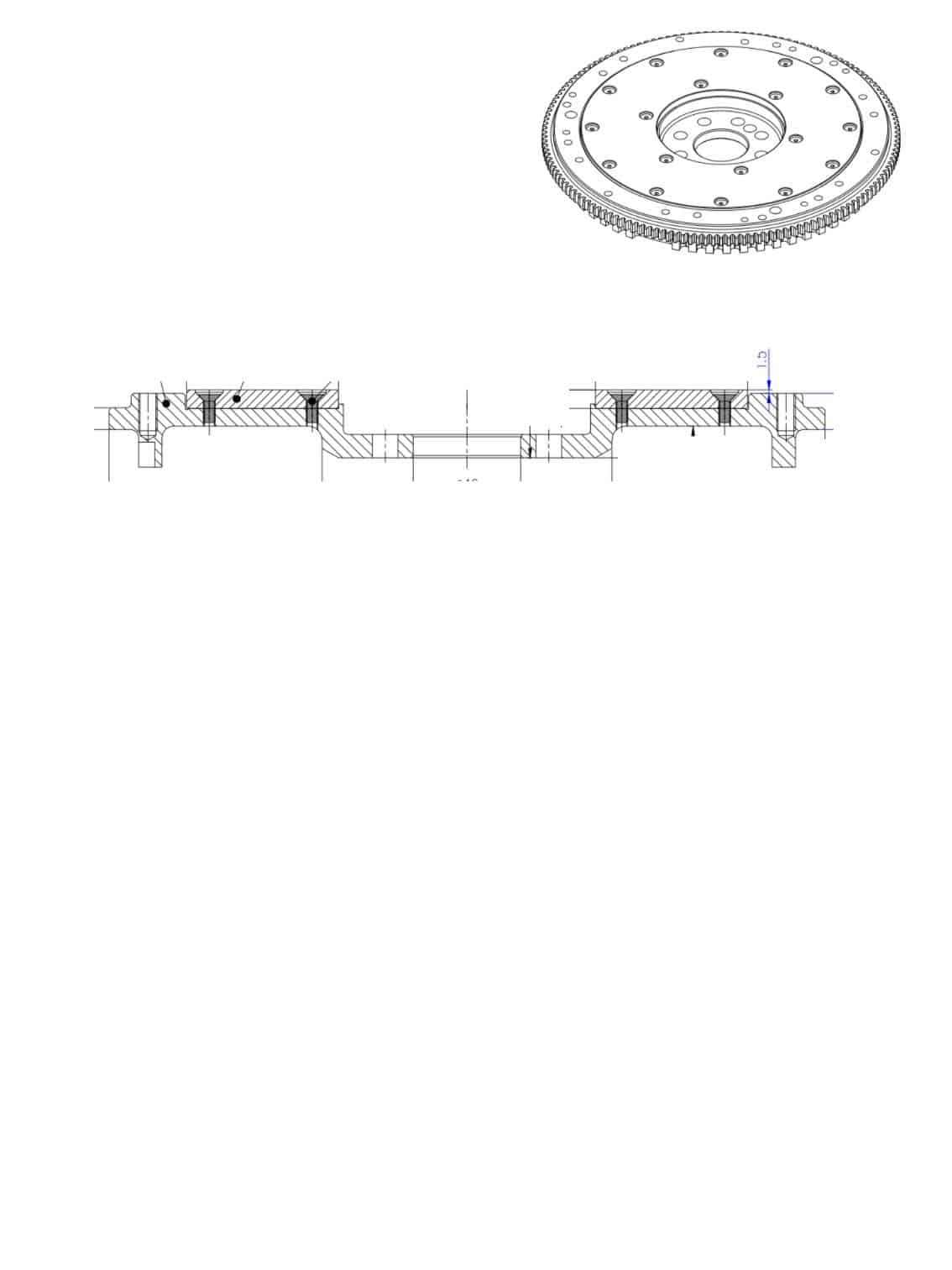 Tenaci Modular Flywheel 184 mm clutch for Mercedes OM606, OM603, M104,