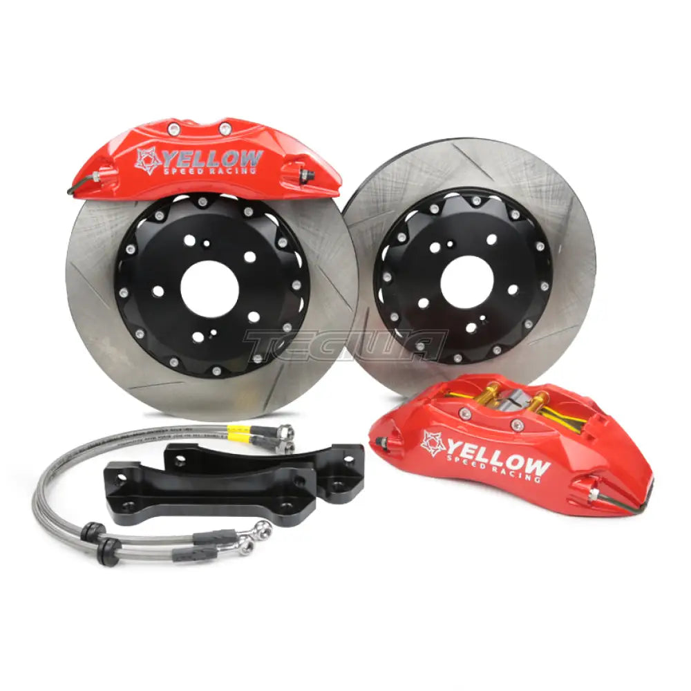 Yellow Speed Racing YSR 330mm Slotted Disc 6 Pot Front Big Brake Kit BBK YSCPF6b Honda Integra Type R DC5 01-06 Main image